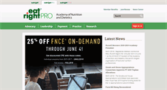 Desktop Screenshot of eatrightpro.org